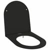 vidaXL WC sedadlo Čierna 47 x 36 x 3,4 cm Duroplast