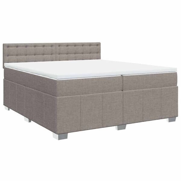 vidaXL Boxspring posteľ s matracom sivohned&yacute; 200x200 cm l&aacute;tka