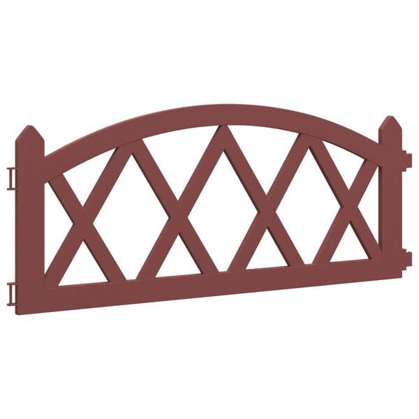 vidaXL Obruba trávnika 17 ks červená 10 m PP