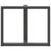 vidaXL Nohy k jedálenskému stolu v tvare T, 2 ks, antracitové, 100x35x(72-73) cm, oceľ