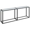 vidaXL Konzolov&yacute; stol&iacute;k biely mramor 200x35x75,5 cm tvrden&eacute; sklo