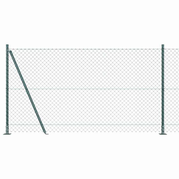 vidaXL Stĺp na plot. Zelen&aacute; 25 x 1,2 m (60 x 60 mm mesh) Ocel a PVC