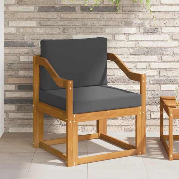 vidaXL Vonkaj&scaron;ia pohovka Mas&iacute;vne ak&aacute;ciov&eacute; drevo a polyester Pr&iacute;rodn&aacute;