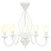 vidaXL Luster E14 Kov Biela &Oslash; 52 x 47 cm