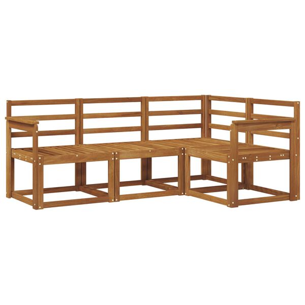 vidaXL Z&aacute;hradn&aacute; s&uacute;prava gaučov 4 pcs Pr&iacute;rodn&aacute; Pevn&eacute; ak&aacute;ciov&eacute; drevo