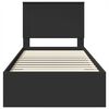 vidaXL R&aacute;m postele Čierna a strieborn&aacute; 100 x 200 cm Kompozitn&eacute; drevo