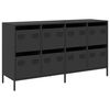 vidaXL Komoda čierna 135x39x73,5 cm oceľ valcovan&aacute; za studena