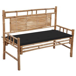 vidaXL Z&aacute;hradn&aacute; lavička s podložkou 120 cm bambus