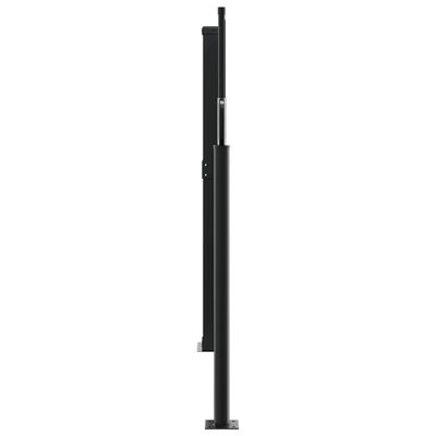 vidaXL Zaťahovacia bočná markíza čierna 120x1200 cm