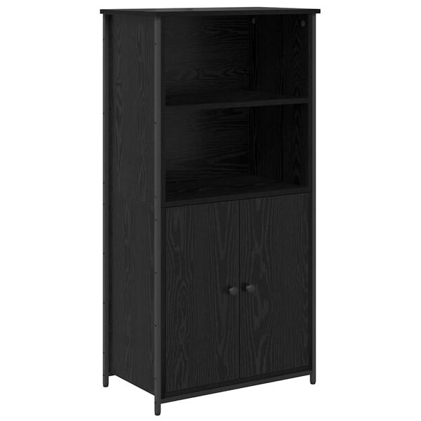 vidaXL Highboard Čierny dub 62 x 36 x 121,5 cm Kompozitn&eacute; drevo