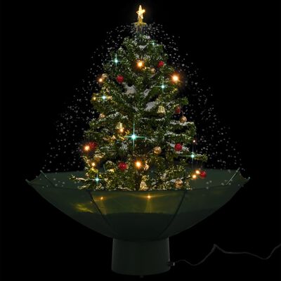 vidaXL Snežiaci vianočný stromček dáždnikovým podstavcom zelený 75 cm