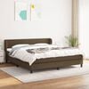 vidaXL Boxspring posteľ s matracom tmavohned&aacute; 180x200 cm l&aacute;tka