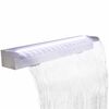 Obdĺžnikov&aacute; baz&eacute;nov&aacute; font&aacute;na/vodop&aacute;d s LED, nehrdzavej&uacute;ca oceľ 90 cm