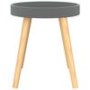 vidaXL Bočný stolík sivý 38x38x40 cm kompozitné drevo a borovica