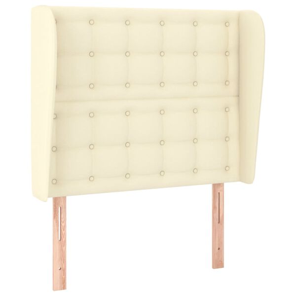 vidaXL Čelo postele so z&aacute;hybmi kr&eacute;mov&eacute; 103x23x118/128 cm umel&aacute; koža