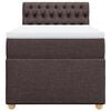 vidaXL Boxspring posteľ s matracom tmavohned&aacute; 100x200 cm l&aacute;tka