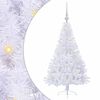 vidaXL Umel&yacute; vianočn&yacute; stromček s 150 LED-i Biela 120 cm PVC a oceľ