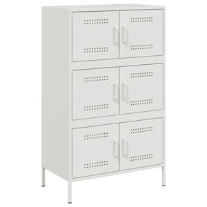 vidaXL Vysok&aacute; skrinka biela 68x39x113 cm oceľ