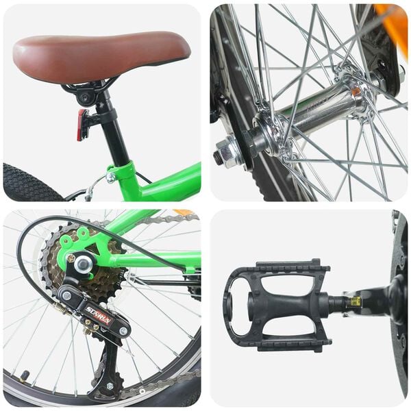 vidaXL Kids Mountain Bike 20 Palcov 6-Speed pre deti vo veku 5-8 rokov