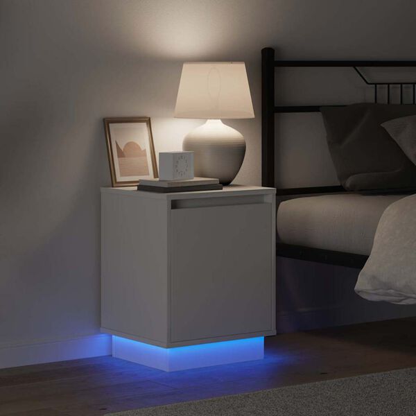 vidaXL Nočn&yacute; stol&iacute;k Biela 39 x 34,5 x 50 cm Kompozitn&eacute; drevo