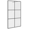 vidaXL Sprchov&aacute; z&aacute;stena s priehľadn&yacute;m ESG sklom 115x195 cm čierna