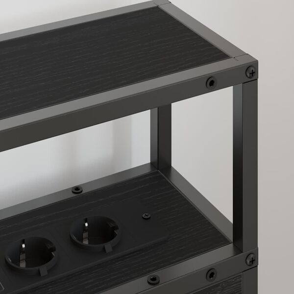 vidaXL Úložné čelo s poličkou Čierny dub 75 cm Kompozitné drevo