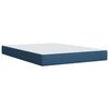 vidaXL Posteľný rám boxspring s matracom modrý 140x200 cm látka