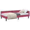 vidaXL Rohov&yacute; r&aacute;m postele V&iacute;no červen&eacute; 100 cm x 200 cm Zamat