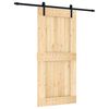 vidaXL Posuvn&eacute; dvere Pr&iacute;rodn&aacute; a čierna 95 x 210 cm