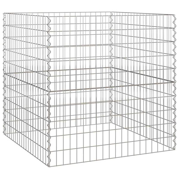 vidaXL &Scaron;tvorcov&yacute; kompost&eacute;r 100 x 100 x 100 cm Železo