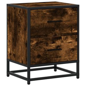 vidaXL Nočn&yacute; stol&iacute;k dymov&yacute; dub 40x31x50 cm kompozitn&eacute; drevo