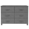 vidaXL Komoda HAMAR, tmavosivá 113x40x80 cm, borovicový masív
