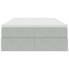 vidaXL Postel s &uacute;ložn&yacute;m prostorem a matrac&iacute; Svetlosiv&aacute; 120 x 190 cm