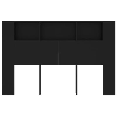vidaXL Čelo postele so skrinkou čierne 160x18,5x104,5 cm