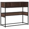 vidaXL Konzolov&yacute; stol&iacute;k hned&yacute; dub 90x35x80 cm kompozitn&eacute; drevo