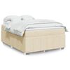 vidaXL Posteľn&yacute; r&aacute;m boxspring s matracom kr&eacute;mov&yacute; 160x200 cm l&aacute;tka