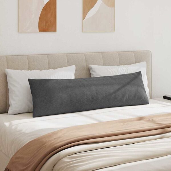 vidaXL Vankúše na pohovku 2 pcs Tmavo šedá 145 x 40 cm