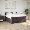 vidaXL Boxspring posteľ s matracom tmavohned&aacute; 200x200 cm l&aacute;tka