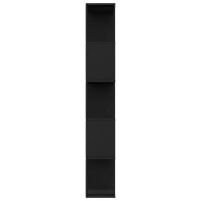 vidaXL Knižnica/deliaca stena, čierna 80x24x159 cm, kompozitné drevo