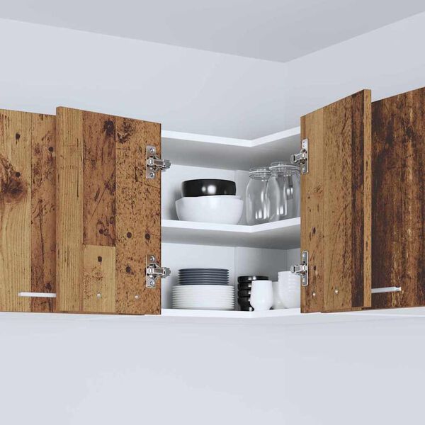 vidaXL Z&aacute;vesn&aacute; skrinka s &uacute;ložiskom Star&eacute; drevo a biela 57 x 57 x 40 cm