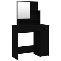 vidaXL Toaletný stolík so zrkadlom čierny 86,5x35x136 cm