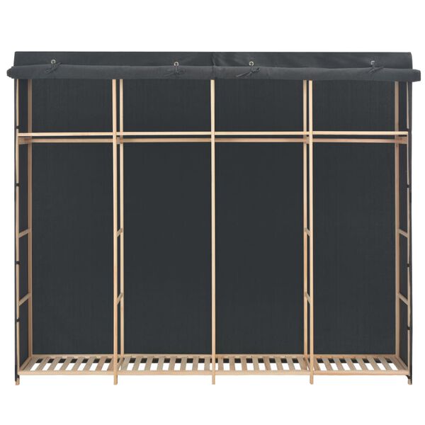 vidaXL &Scaron;atn&iacute;k siv&yacute; 200x40x170 cm l&aacute;tkov&yacute;