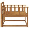 vidaXL Z&aacute;hradn&aacute; stredn&aacute; sedačka Pevn&eacute; ak&aacute;ciov&eacute; drevo Pr&iacute;rodn&aacute;