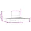 vidaXL Kovov&yacute; posteľn&yacute; r&aacute;m bez matraca dymov&yacute; dub 160x200 cm
