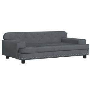 vidaXL Posteľ pre psa tmavosiv&aacute; 95x53x30 cm zamat