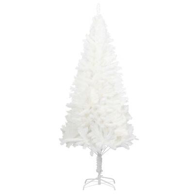 vidaXL Umelý vianočný stromček, realistické ihličie, biely 150 cm