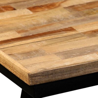 vidaXL Lavička, recyklované a teakové drevo, oceľ, 110x35x45 cm
