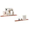 vidaXL Stenn&aacute; polica 2 pcs Červen&aacute; 100 x 9 x 3 cm Kompozitn&eacute; drevo