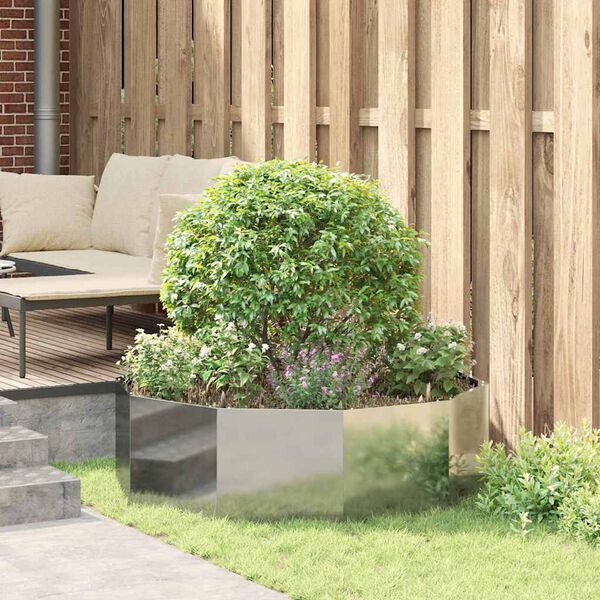 vidaXL Hrant&iacute;k Strieborn&aacute; 120 x 120 x 35 cm Pozinkovan&aacute; oceľ