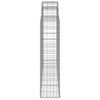 vidaXL Oblúkové gabionové koše 40 ks 200x30x120/140 cm pozink. železo